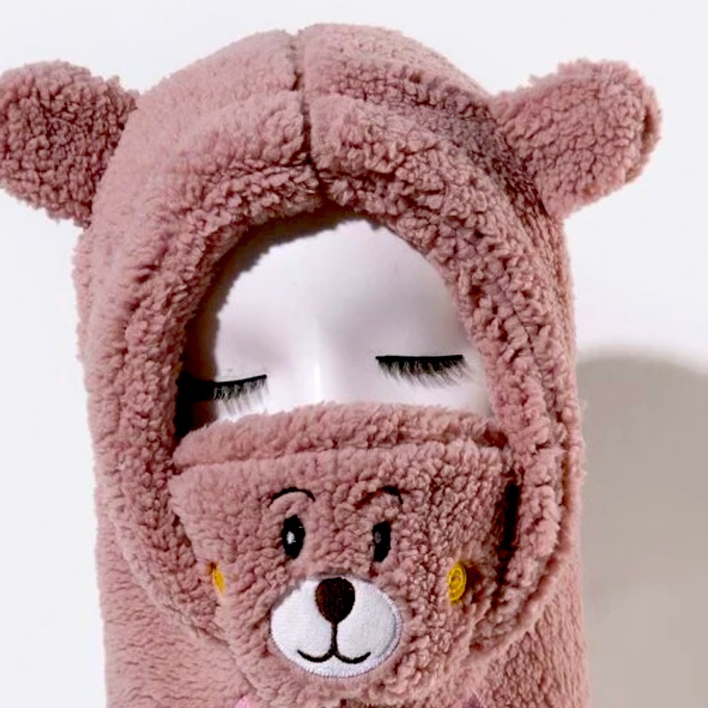 Selling full cover hats with mask  animals styles Teddy Bears pandas